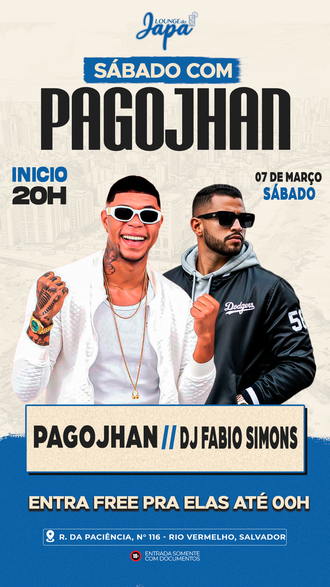 SÁBADO COM PAGOJHAN NO LOUNGE DO JAPA