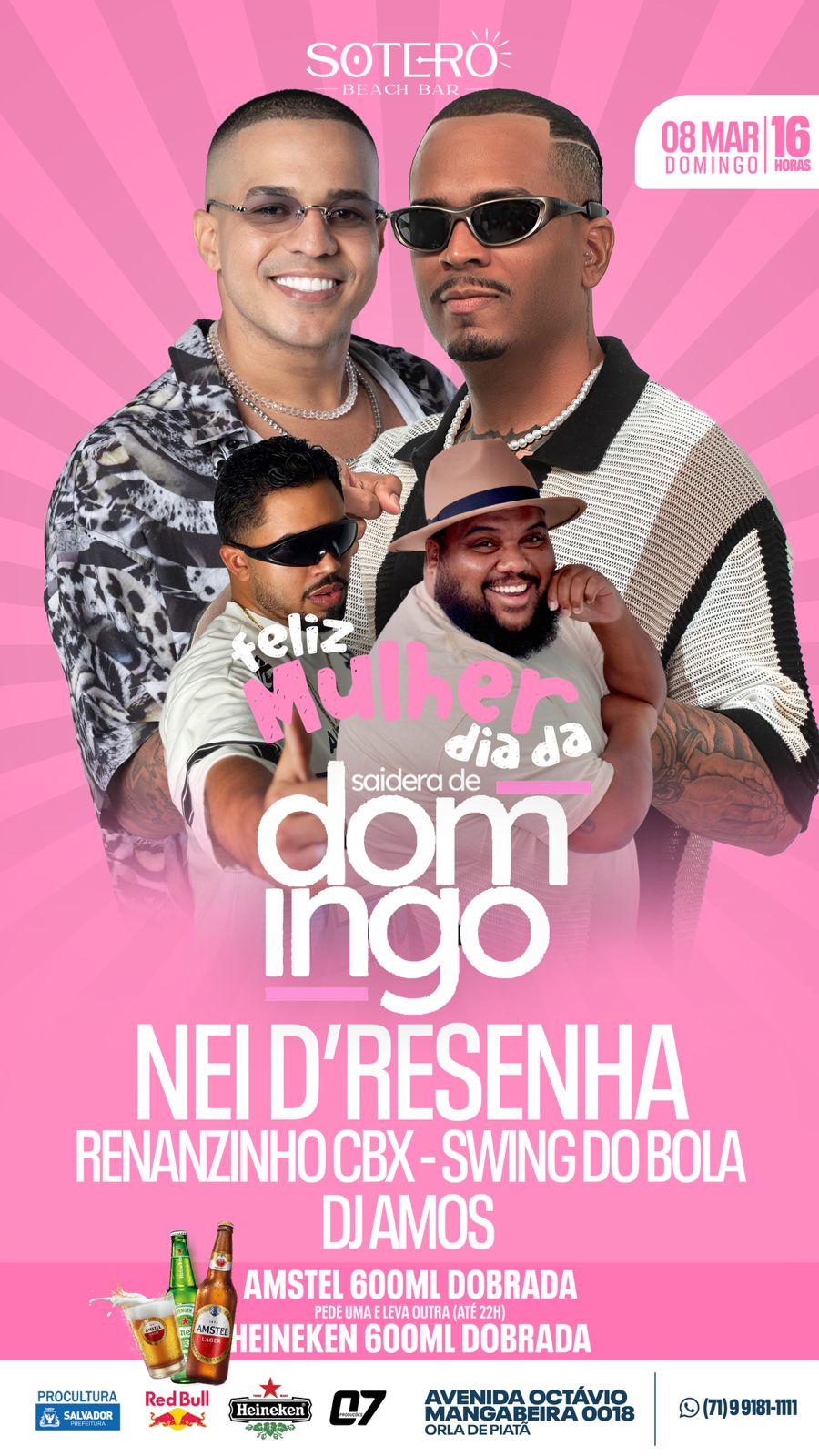 Saideira de Domingo – Especial Dia da Mulher no Soterô Beach Bar